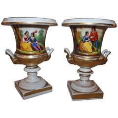 19th Century Pair of Vases "Porcelaine de Paris"