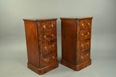 19th century pair of Victorian bedside chests of drawers
