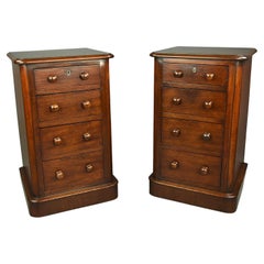 19th Century Pair of Victorian Bedside Chests of Drawers Nite Stands