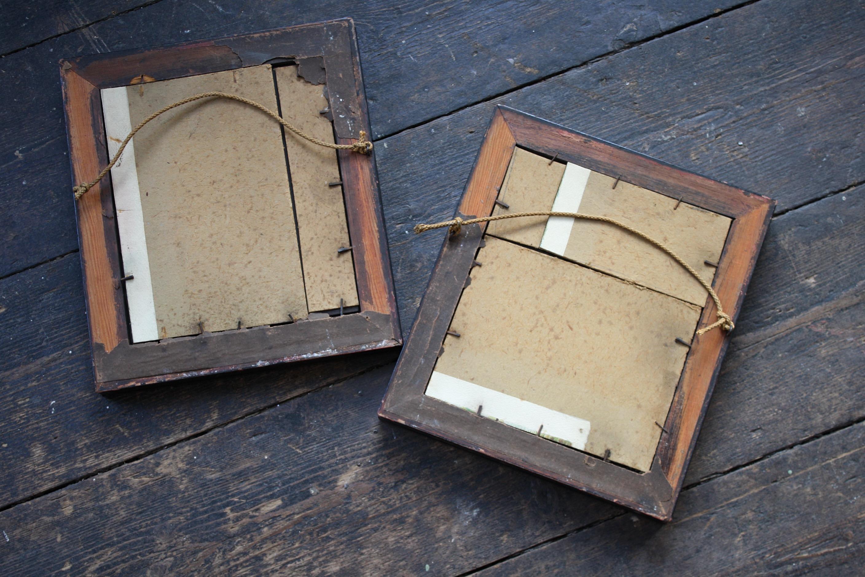 19th Century Pair of Victorian Cut & Faceted Glass Mirrors Ebonised Frames For Sale 7