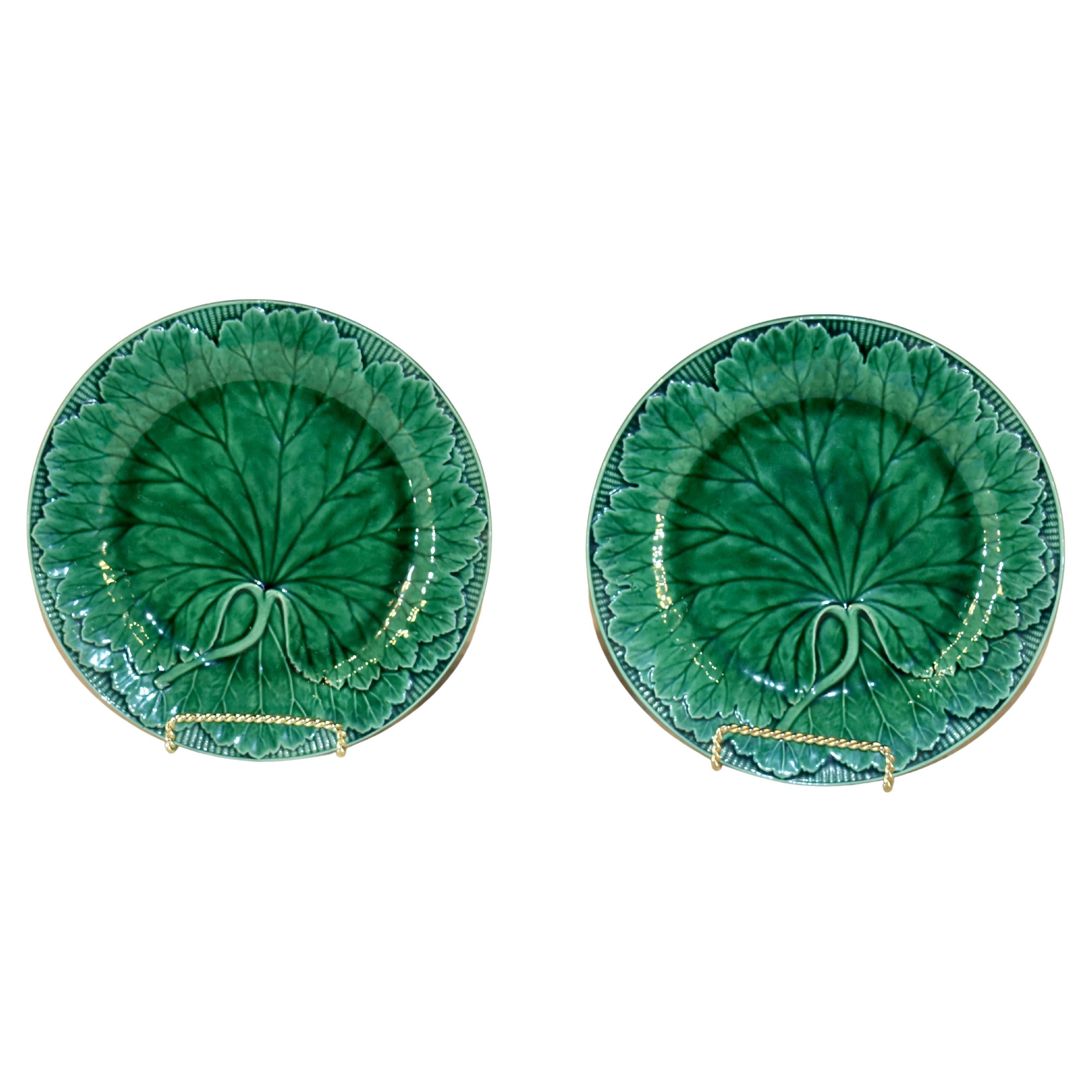 19. Jahrhundert Paar Wedgwood Majolika-Teller