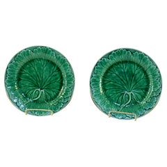 19. Jahrhundert Paar Wedgwood Majolika-Teller