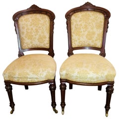 19th Century Pair of William IV British Mahogany Side Chairs