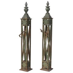 Used 19th Century Pair of Wrought Iron and Bronze Railing Feet