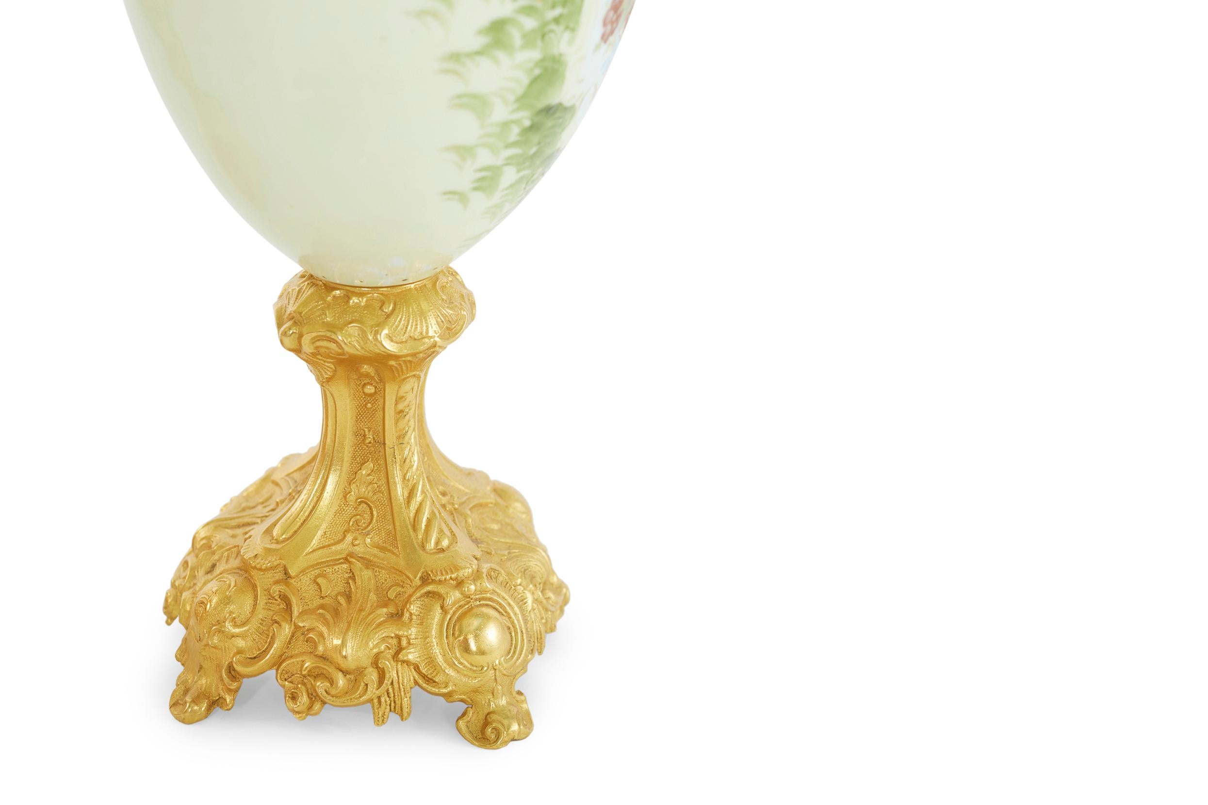 19th Century Pair Ormolu Mounted Two Handled Vase For Sale 2