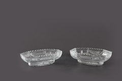 19th Century Pair Regency Cut Glass Bon-Bon Dishes