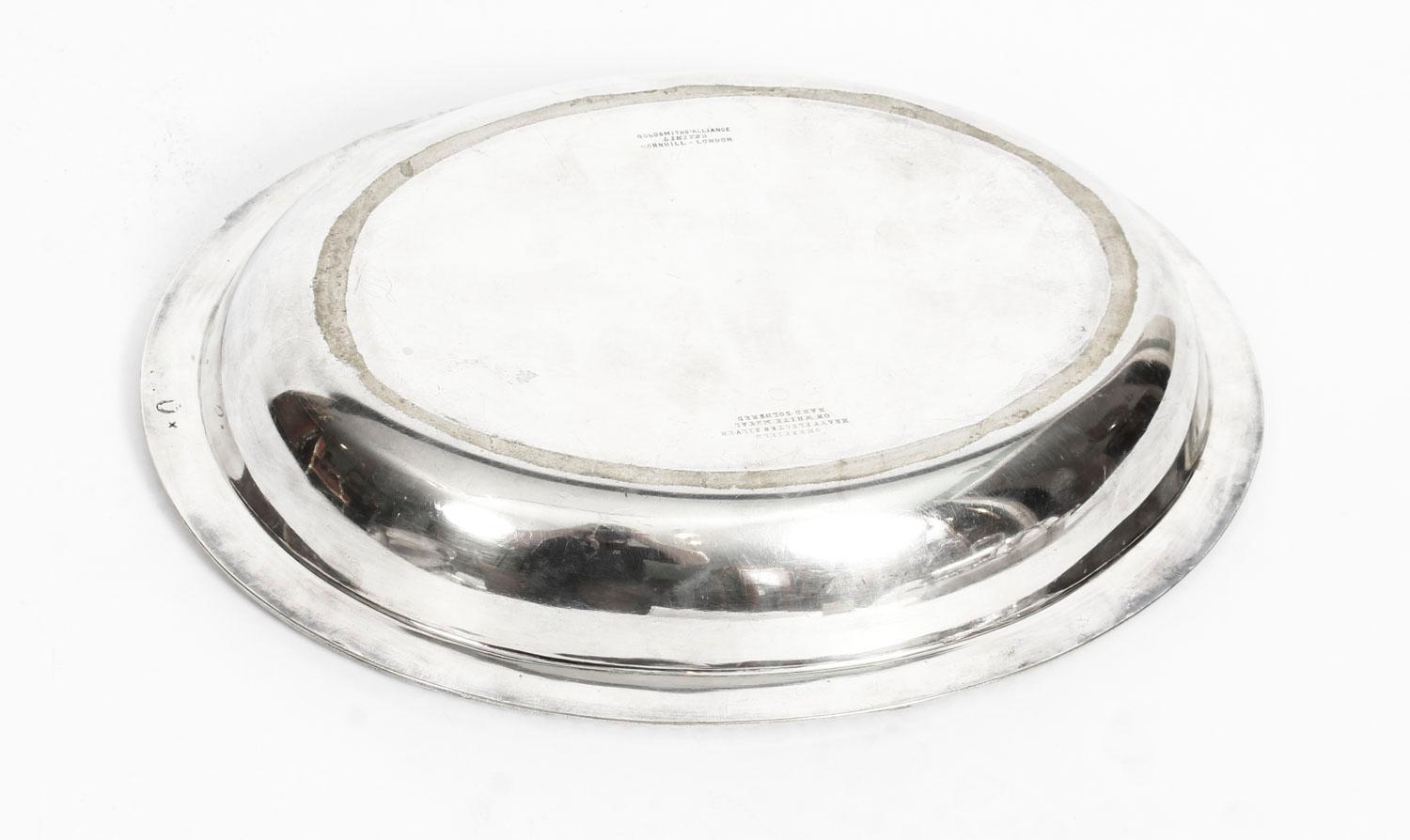 19th Century Pair of Silver Plated Entree Dishes with Greek Key 6
