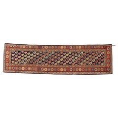 19th Century Paisley Caucasian Runner in Wool with Multi-Color Allover Design