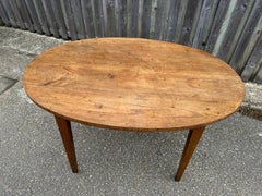 19th Century Pale Oak Oval Dining Table
