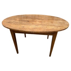 19th Century Pale Oak Oval Dining Table