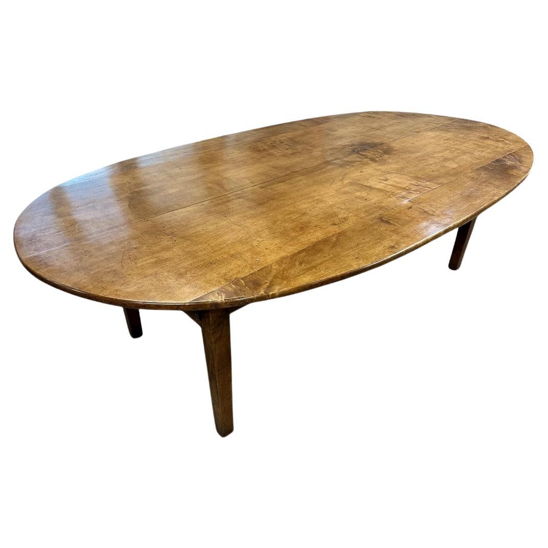 19th Century Oval Farmhouse Table For Sale
