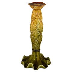 Antique 19th Century Palissy Candle Stick