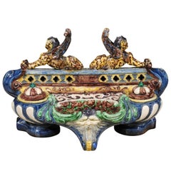19th Century Palissyware Inkstand by Thomas Sargent