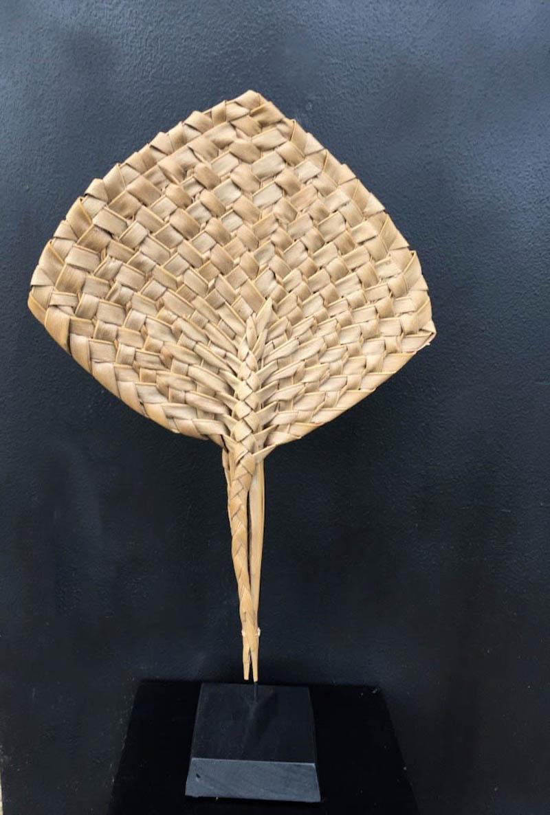 19th Century Palm Leaf Fan, Tonga In Excellent Condition For Sale In Vienna, AT