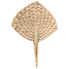 19th Century Palm Leaf Fan, Tonga