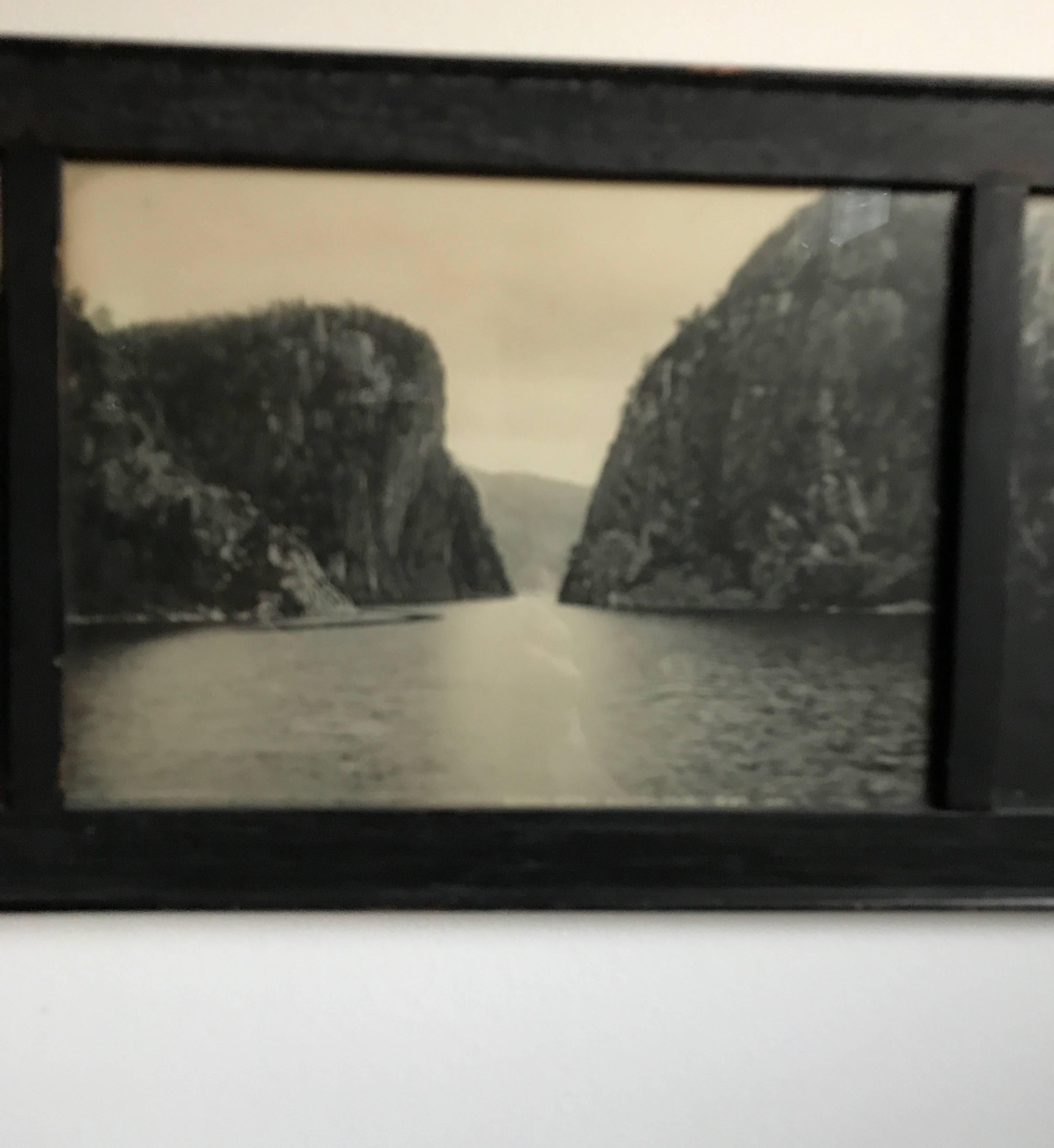 19th Century Panaramic Scenic Black and White Photograph of Loen Lake Nordfjord For Sale 4