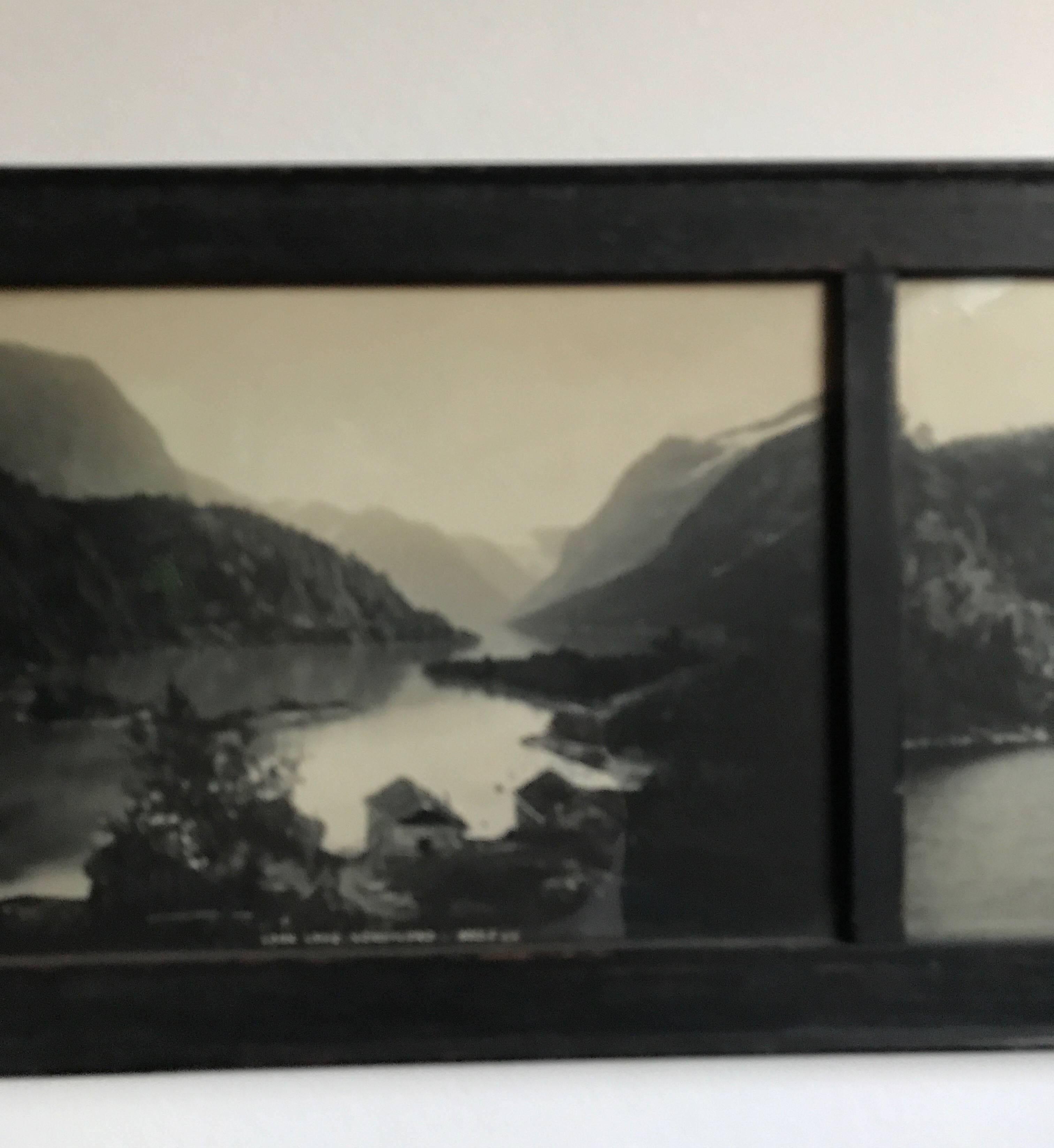 19th Century Panaramic Scenic Black and White Photograph of Loen Lake Nordfjord For Sale 5