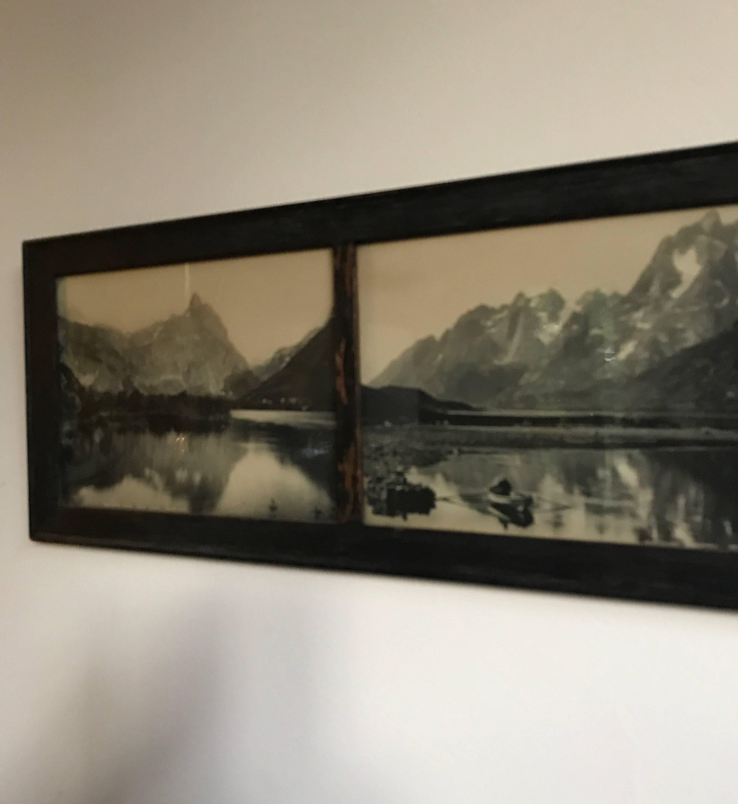 19th Century Panaramic Scenic Black and White Photograph of Loen Lake Nordfjord For Sale 6