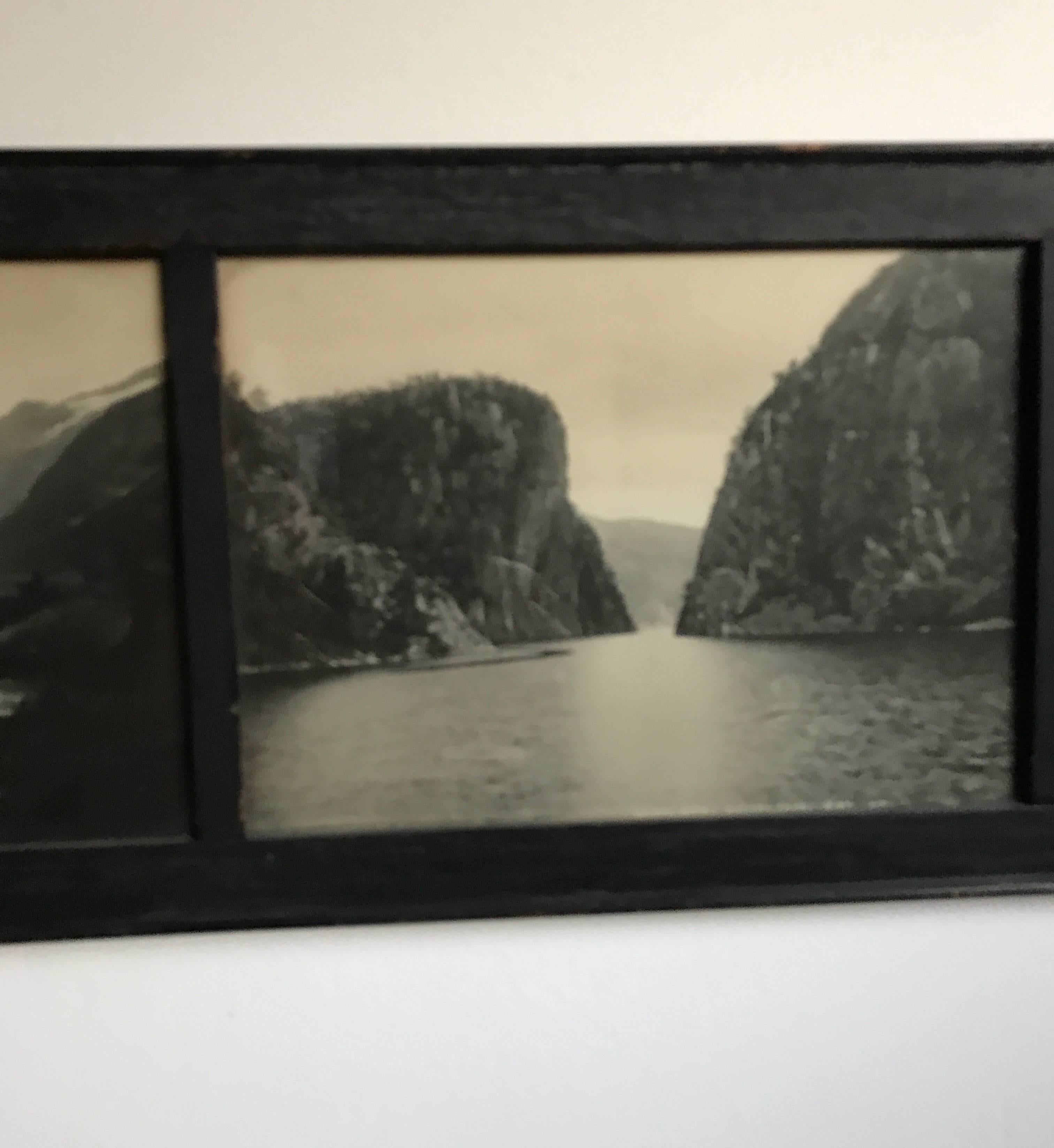 19th Century Panaramic Scenic Black and White Photograph of Loen Lake Nordfjord For Sale 1