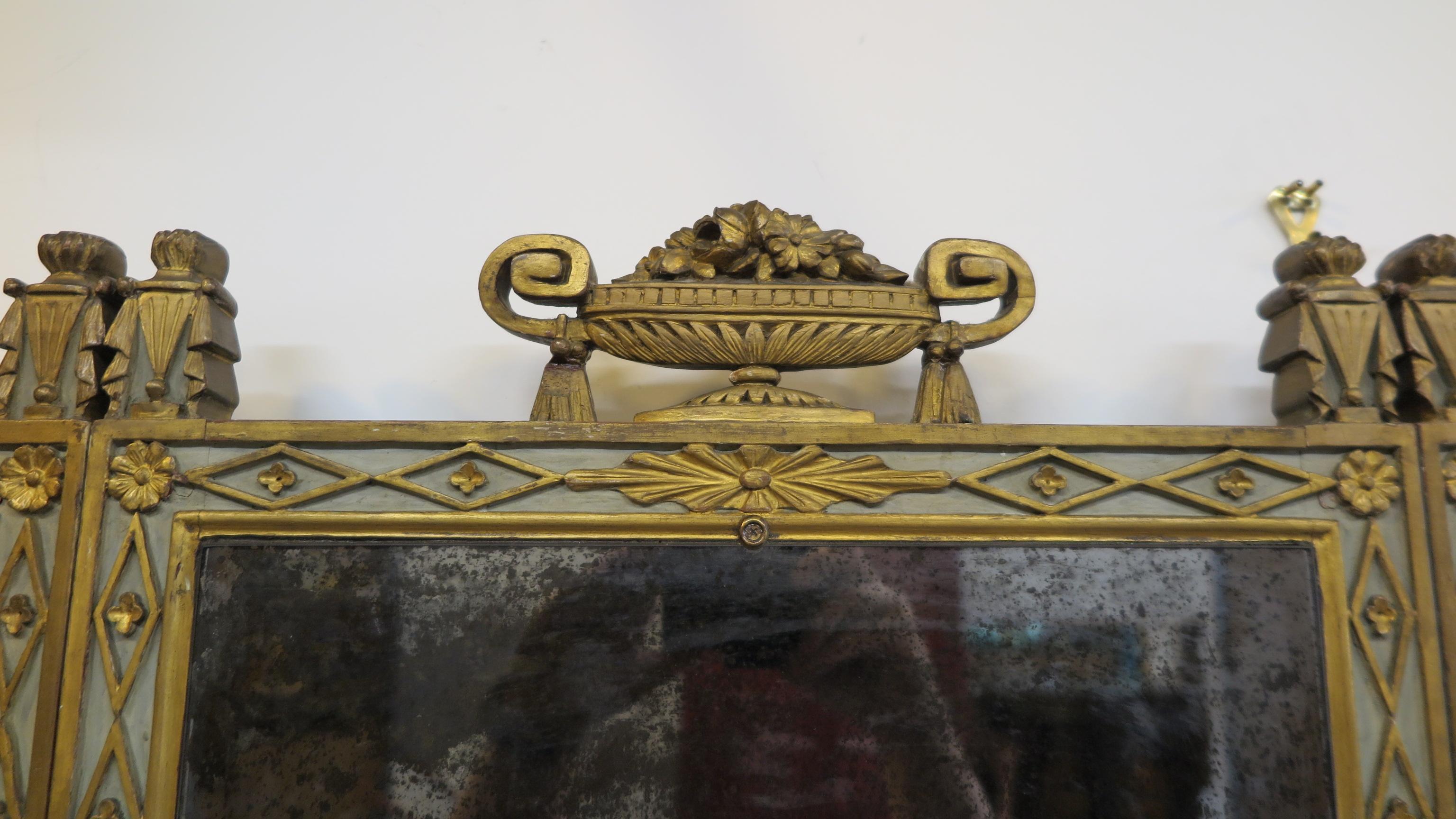 Italian 19th Century Panel Mirror For Sale