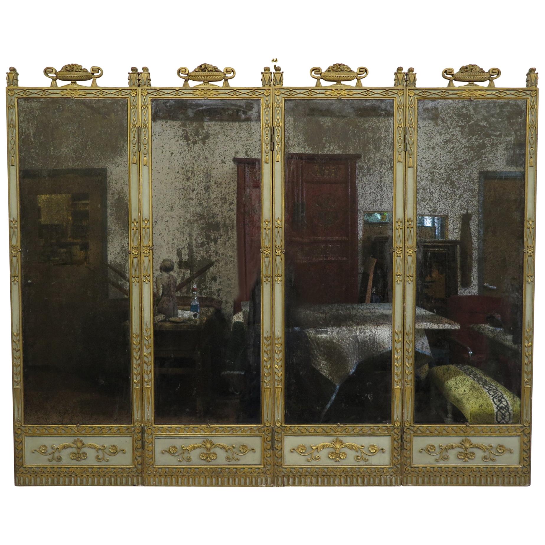 Miroir à panneaux du 19e siècle