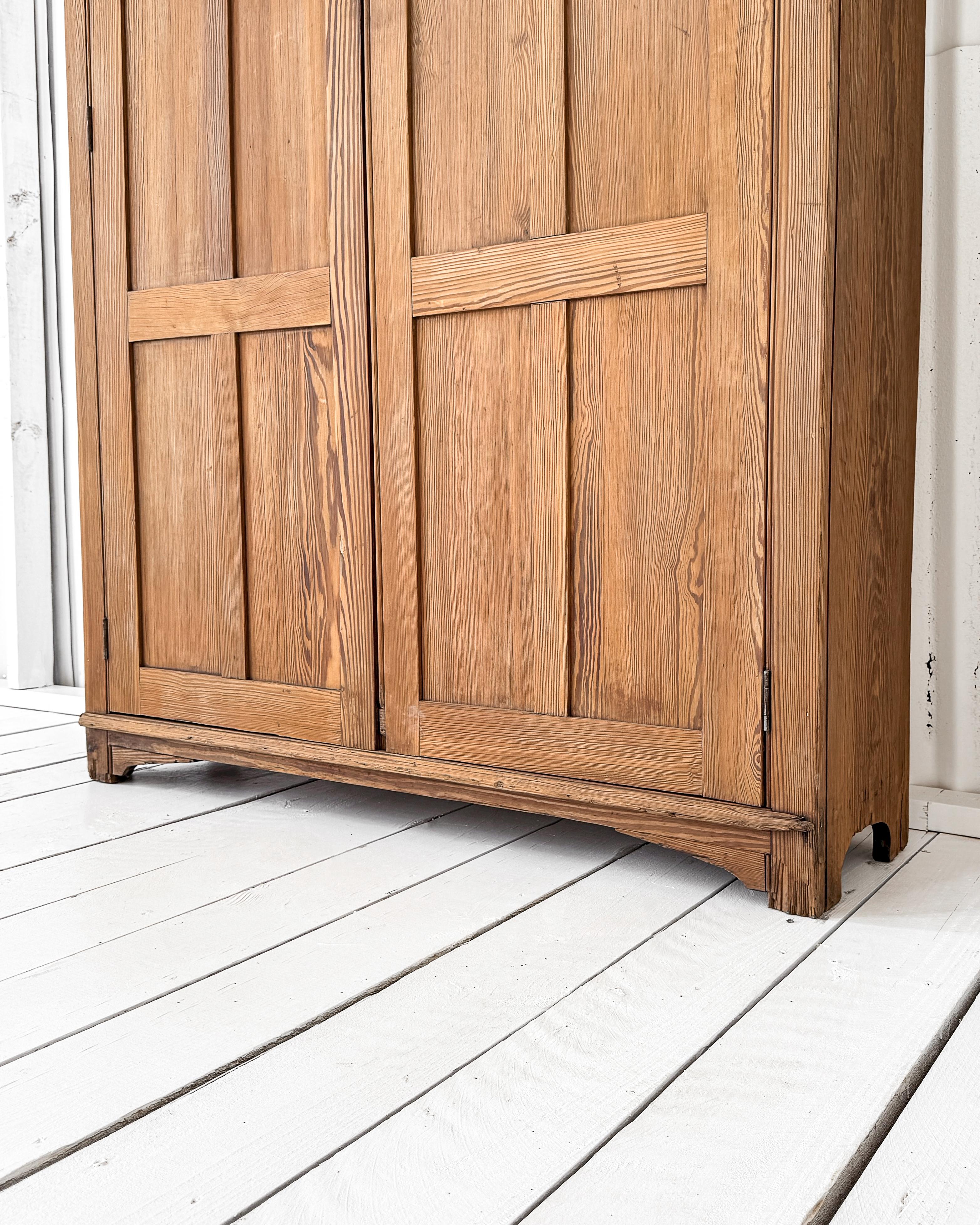 19th Century Paneled 2-Door English Pine Cupboard 4