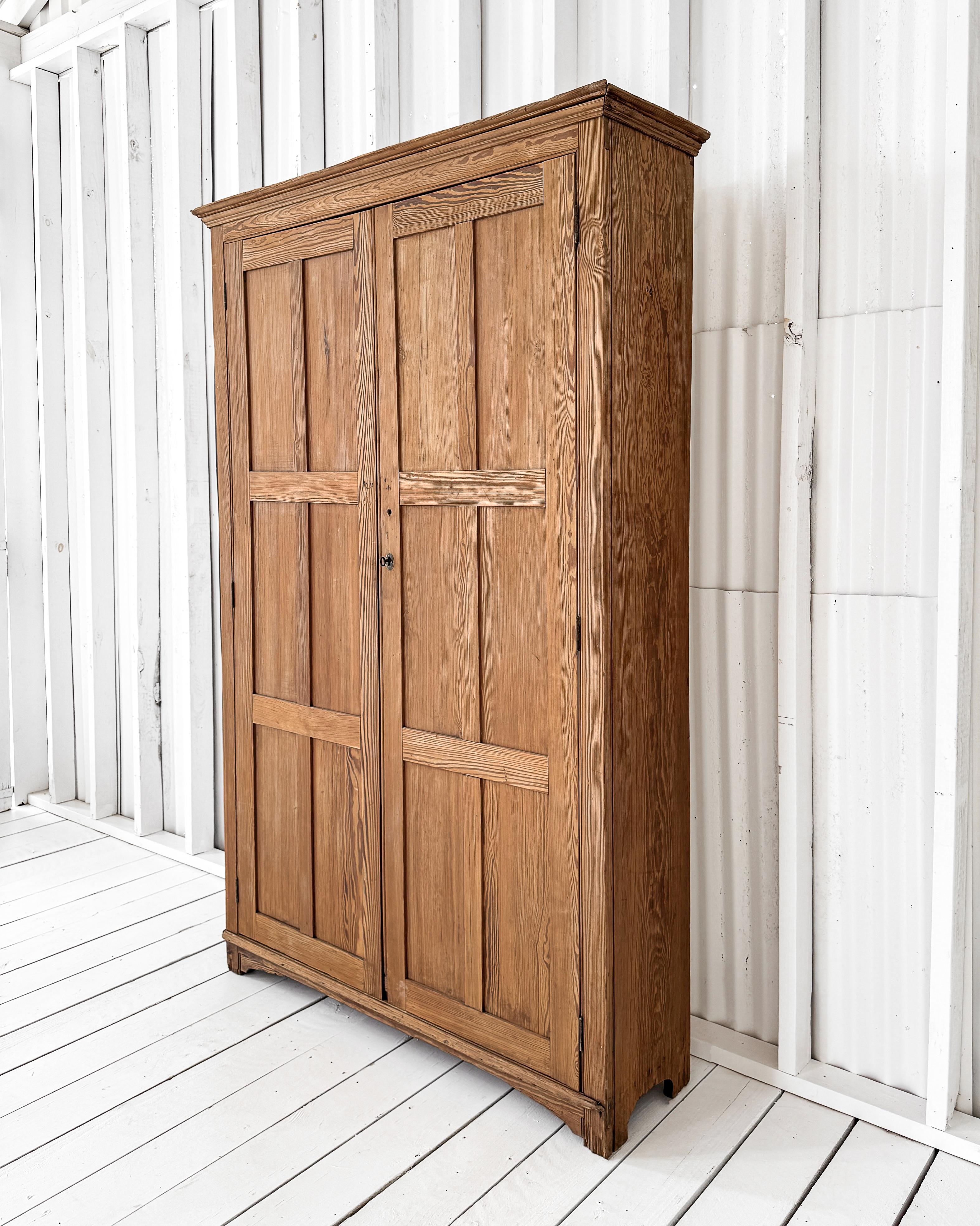 19th Century Paneled 2-Door English Pine Cupboard 5