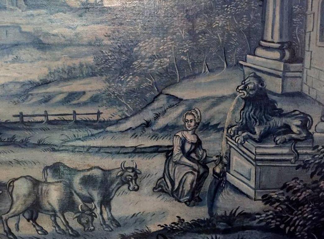 Barocco Pittura ad olio pastorale francese del XIX secolo in vendita