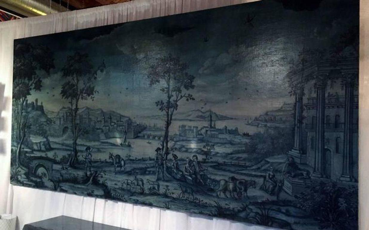 Pittura ad olio pastorale francese del XIX secolo In condizioni buone in vendita a Los Angeles, CA