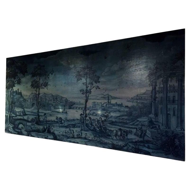 19th Century Panoramic French Pastoral Oil Painting