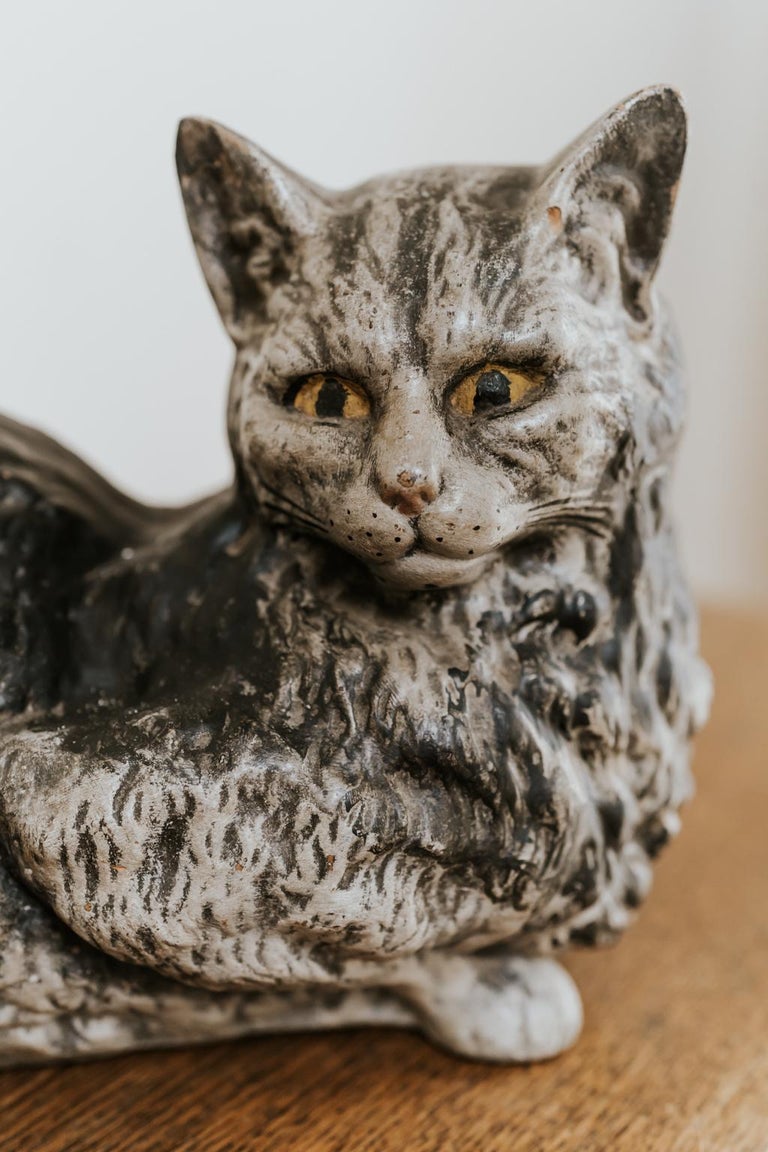 19th Century Papier Mâché Cat at 1stDibs english paper mache cat