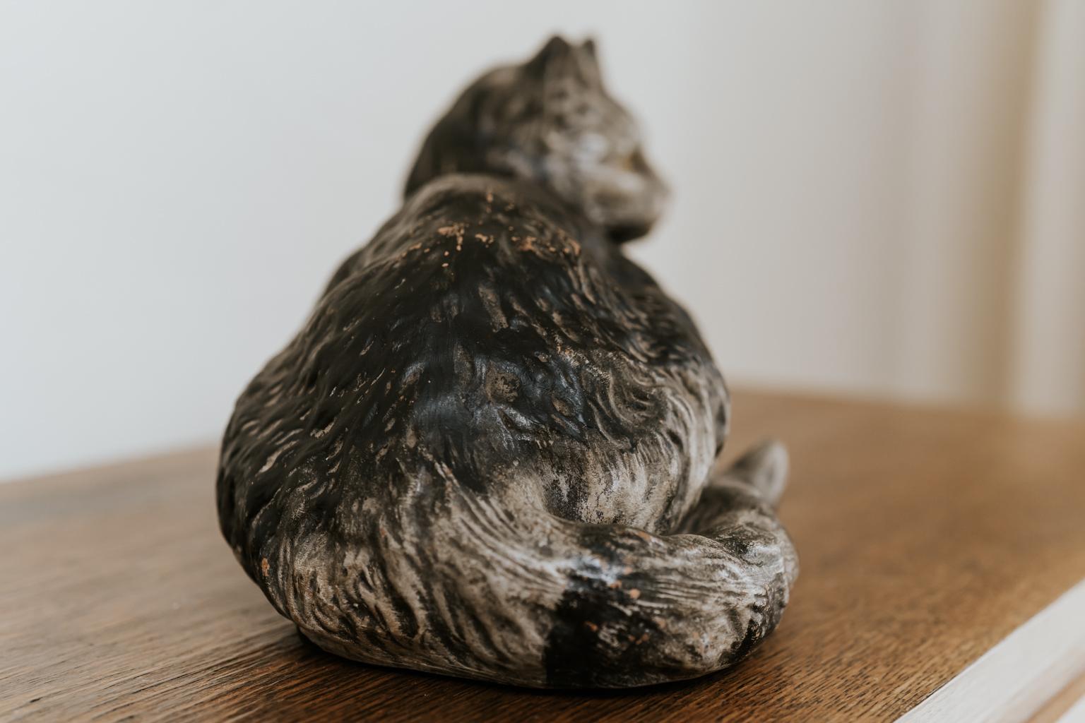 19th Century Papier Mâché Cat In Good Condition In Brecht, BE