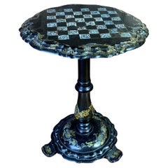 19th Century Papier Mache Circular Occasional Table