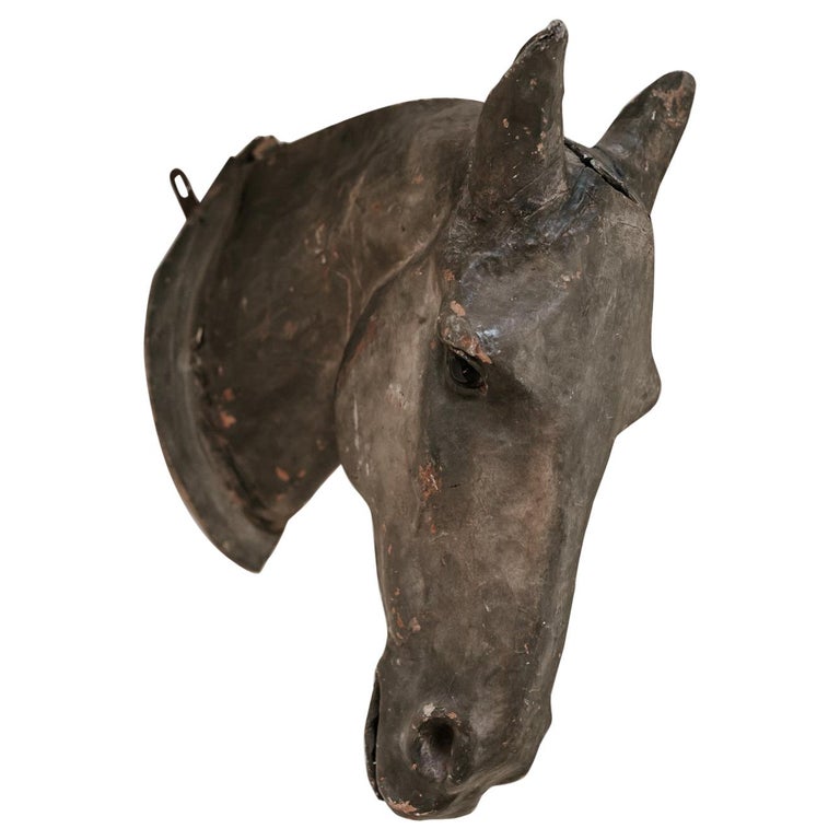 19th Century Papier Mâché Horse Head at 1stDibs