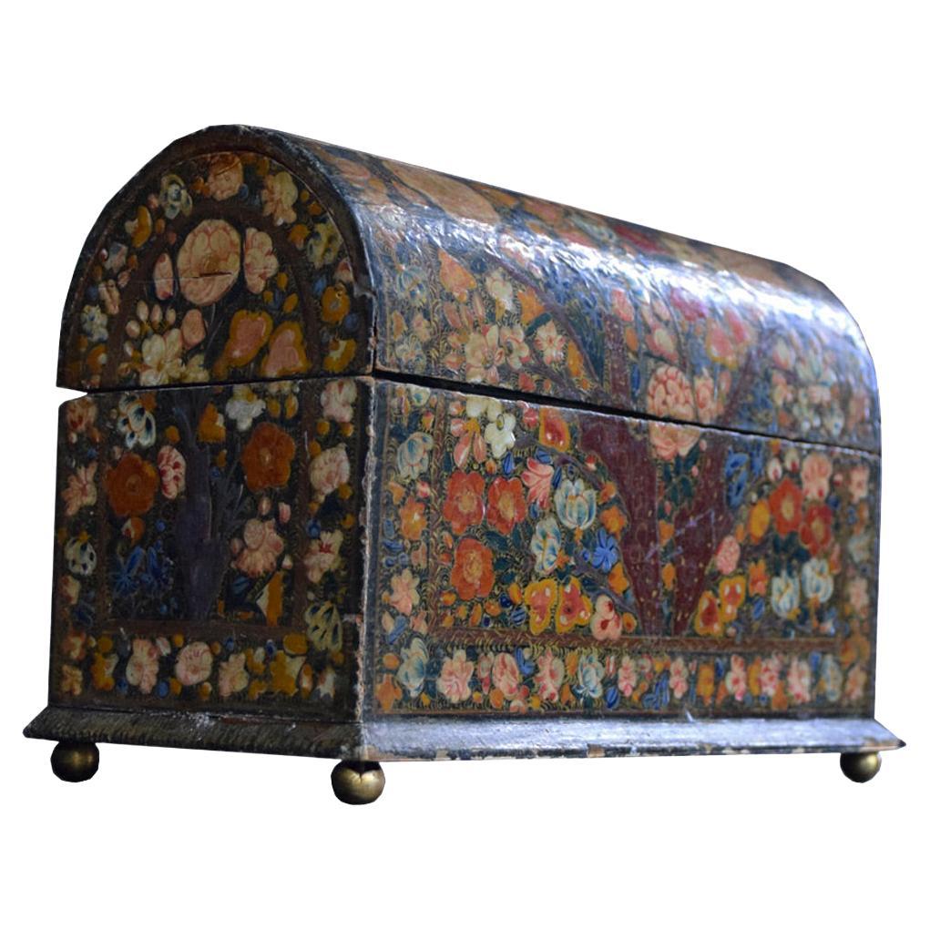 19th Century Papier Mache Kashmir filling chest