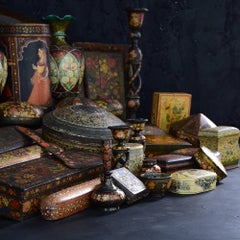 19th Century Papier Mache Kashmiri Collection