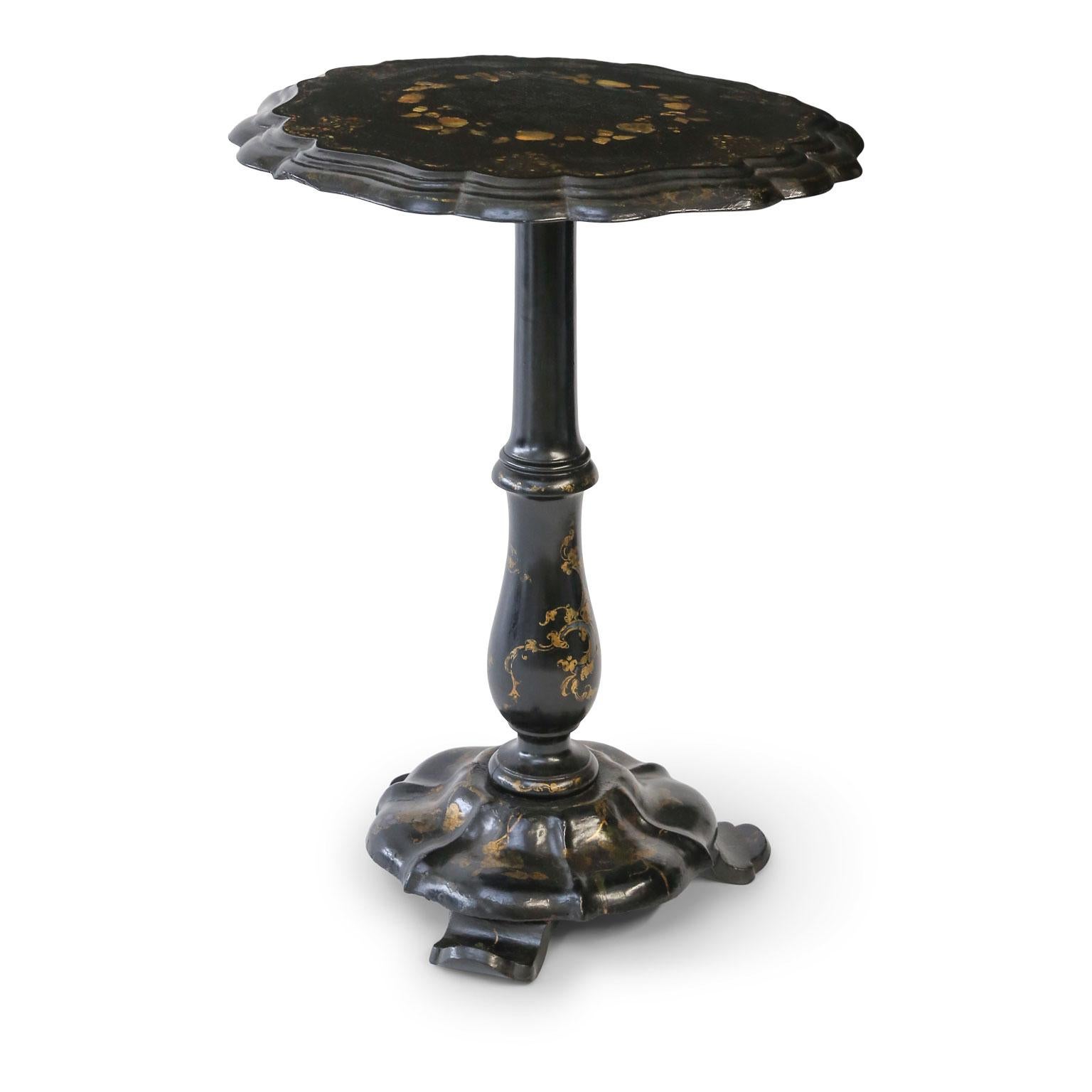 19th Century Ebonized Papier Mâché Table 4