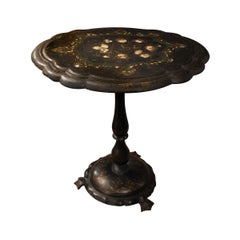 19th Century Papier Mâché Tilt Top Table