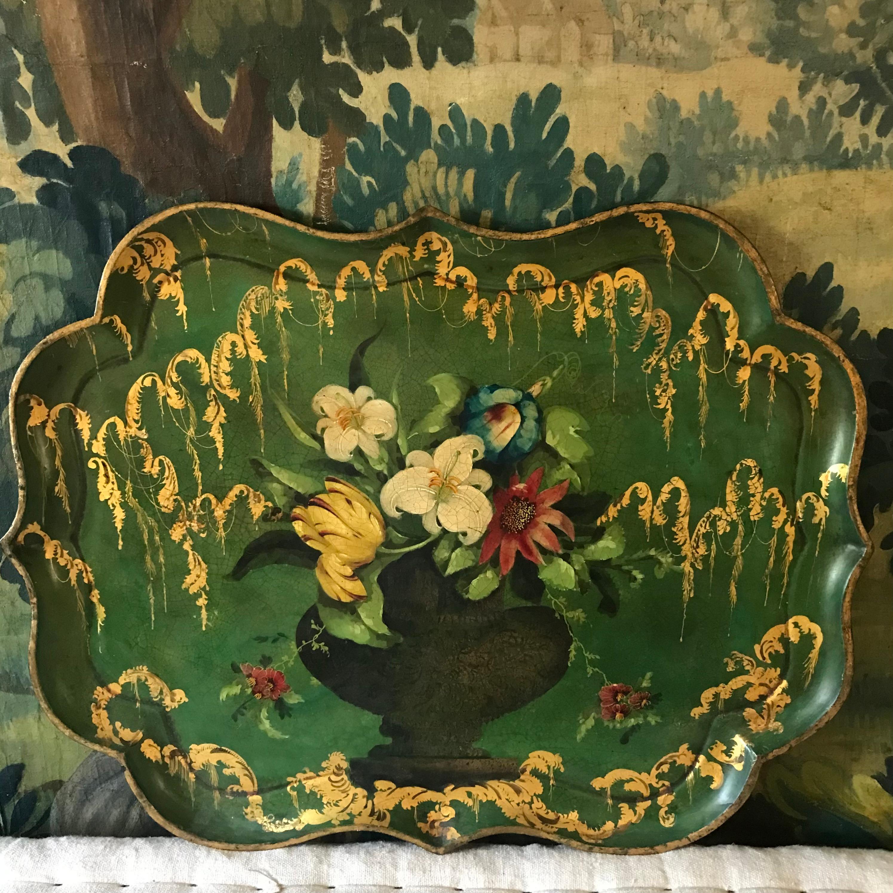 19th Century Papier-mâché Tray For Sale 4