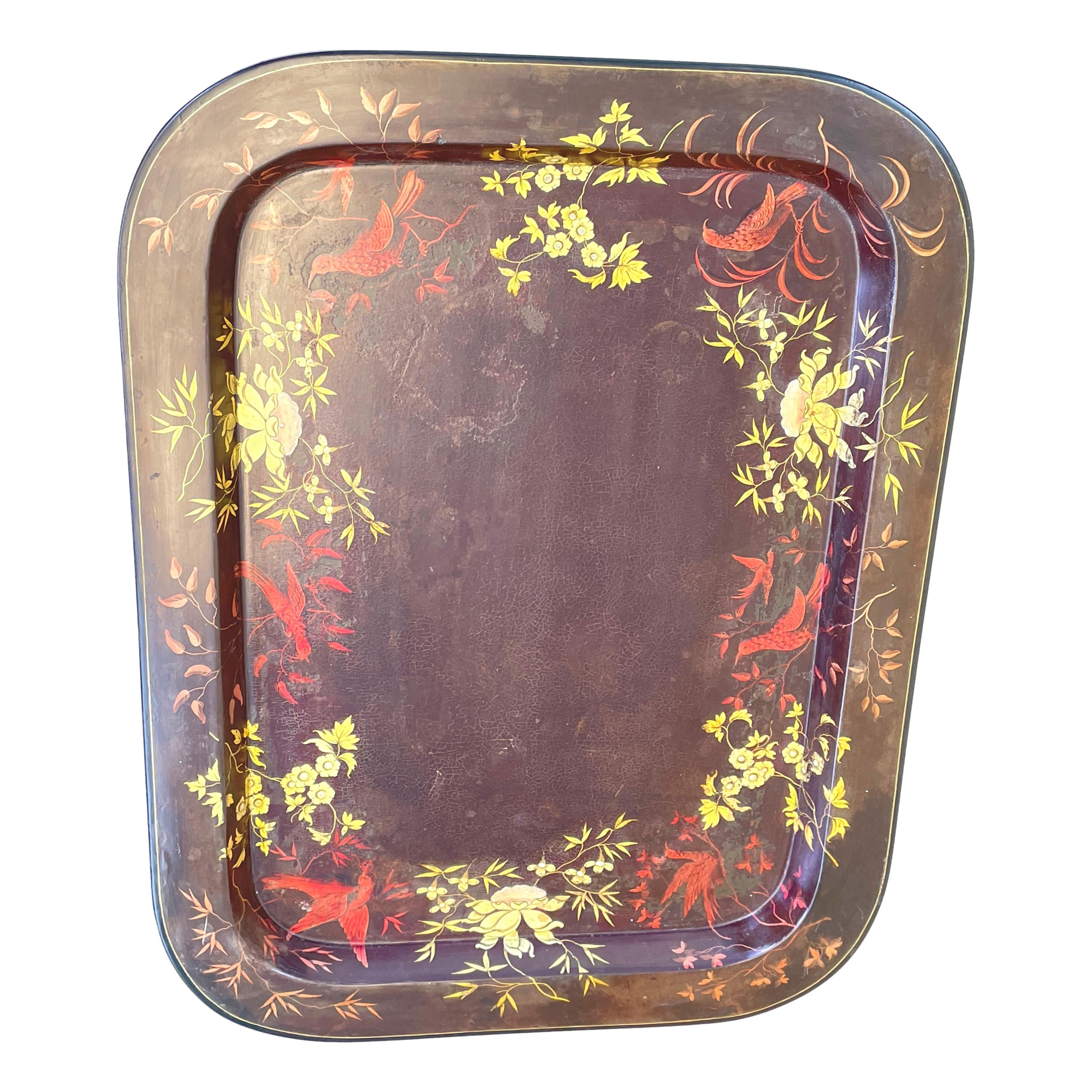 19th Century Papier Mache Tray on Stand In Good Condition For Sale In Bedfordshire, GB
