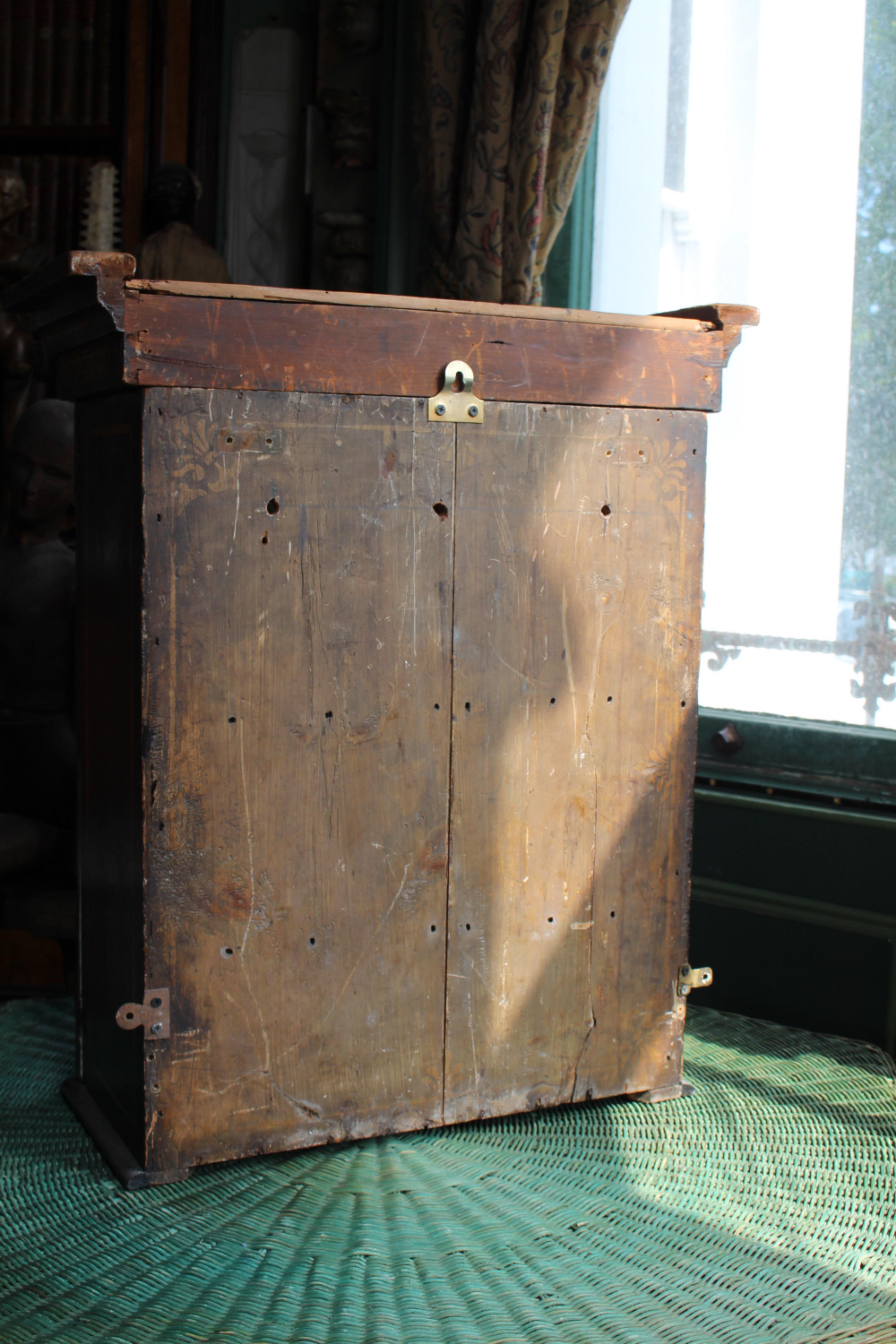 19th Century Parcel Gilt & Ebonised Display Specimen Curio Cabinet Greek Key 6