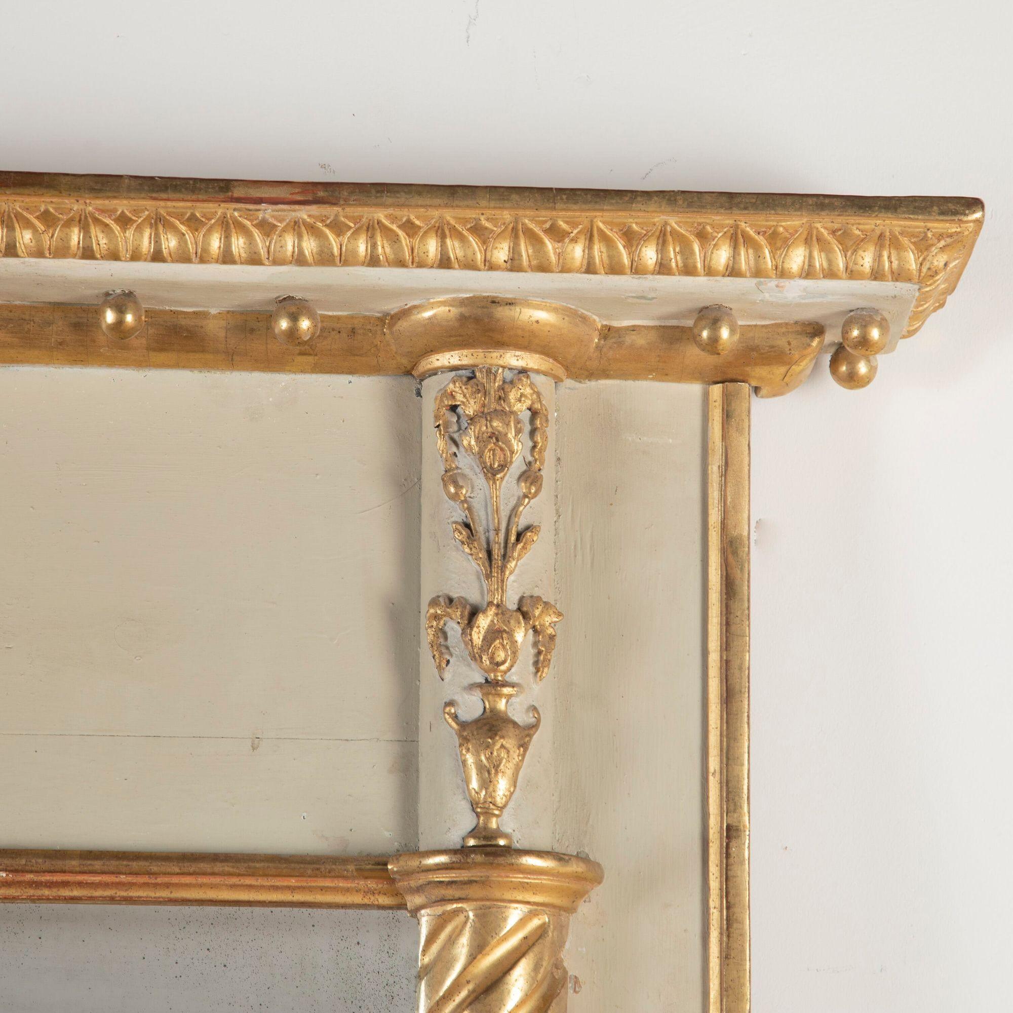 19th Century Parcel Gilt Empire Mirror For Sale 1