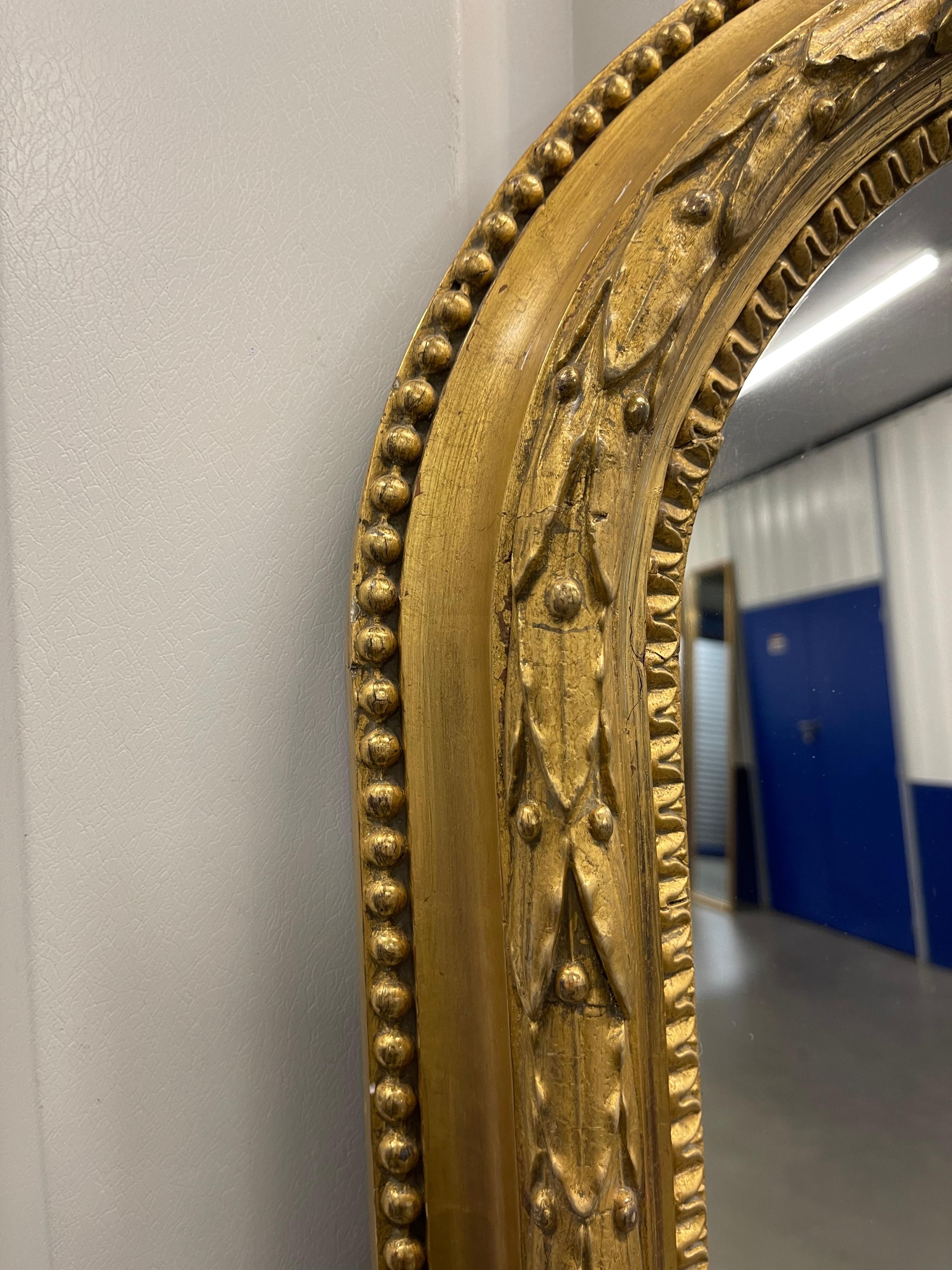 Miroir de cheminée du 19ème siècle en vermeil Bon état - En vente à Southall, GB