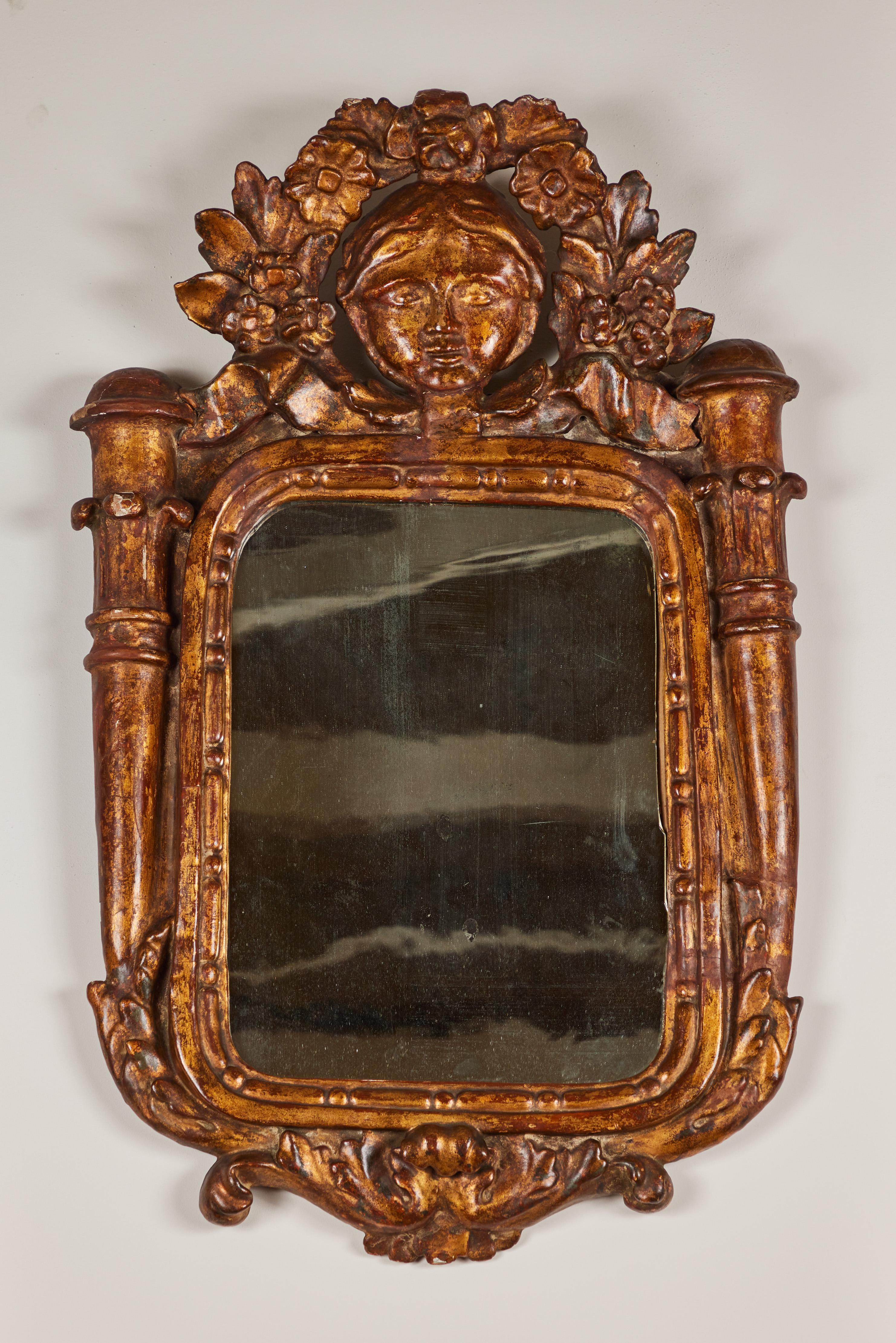 Italian 19th Century, Parcel Gilt Relief Mirrors For Sale
