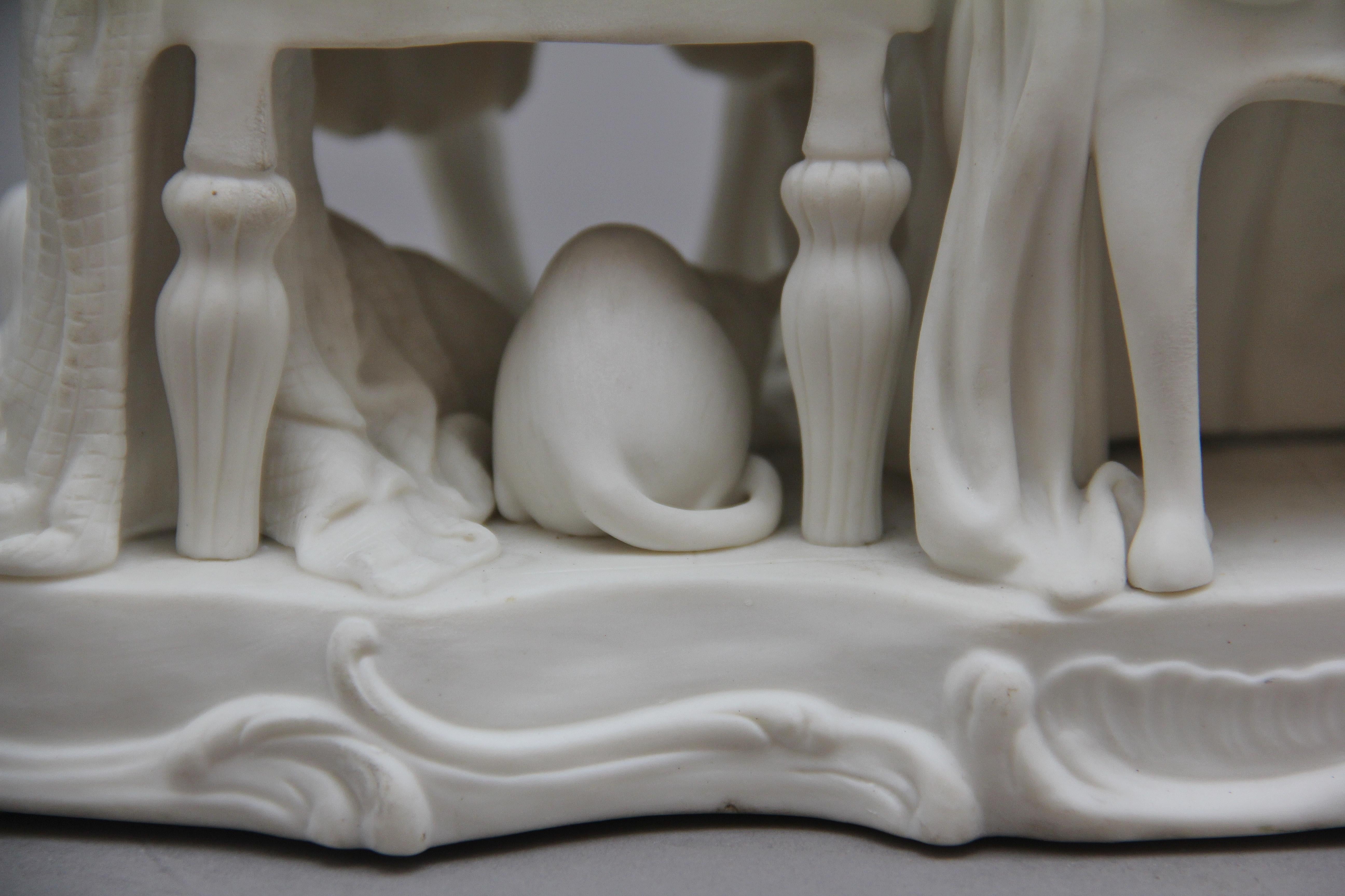 Ceramica Gruppo di figure parigine del XIX secolo di una coppia dickensiana in vendita