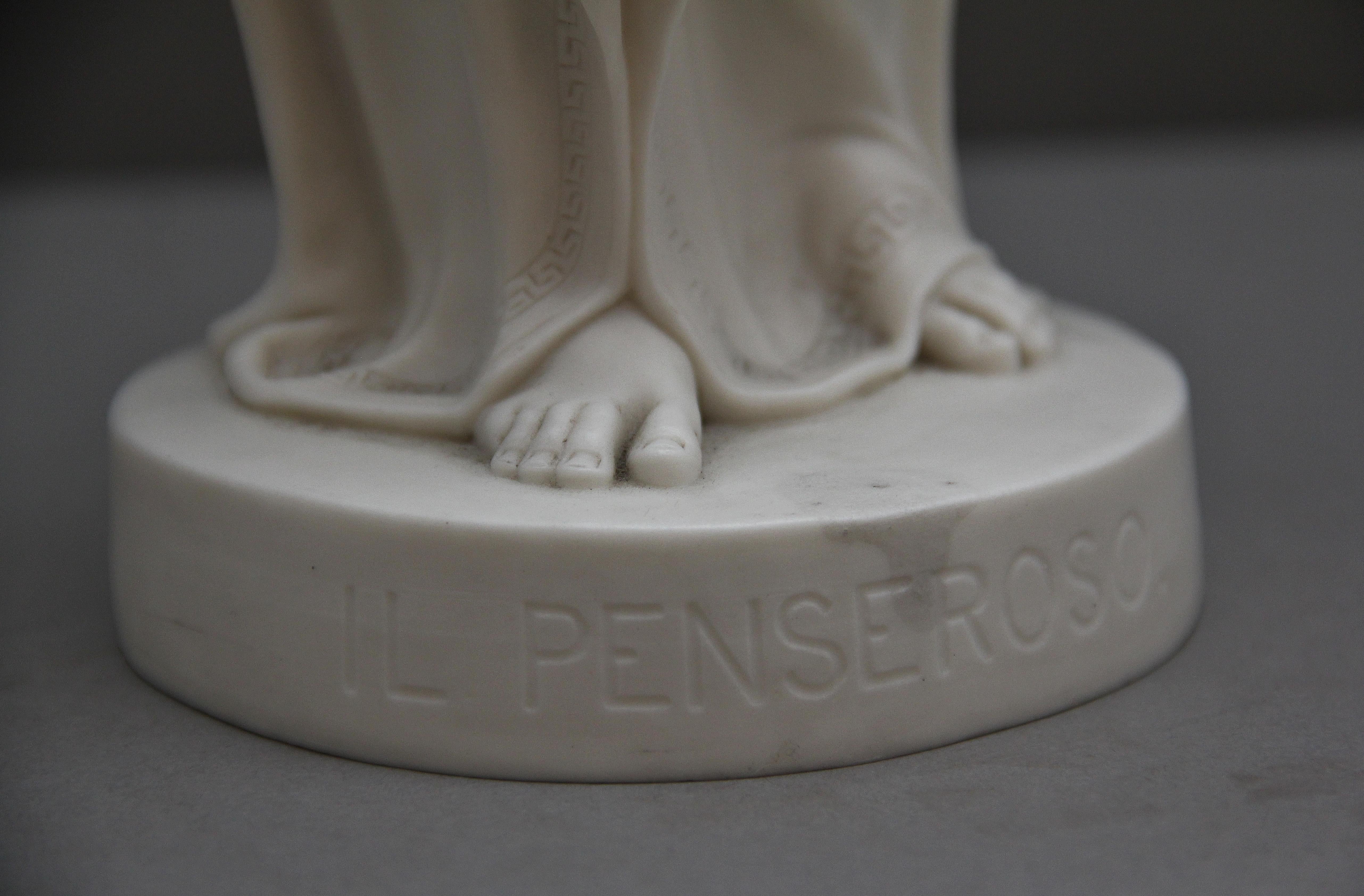 19th Century Parian Figure Il Penseroso For Sale 3