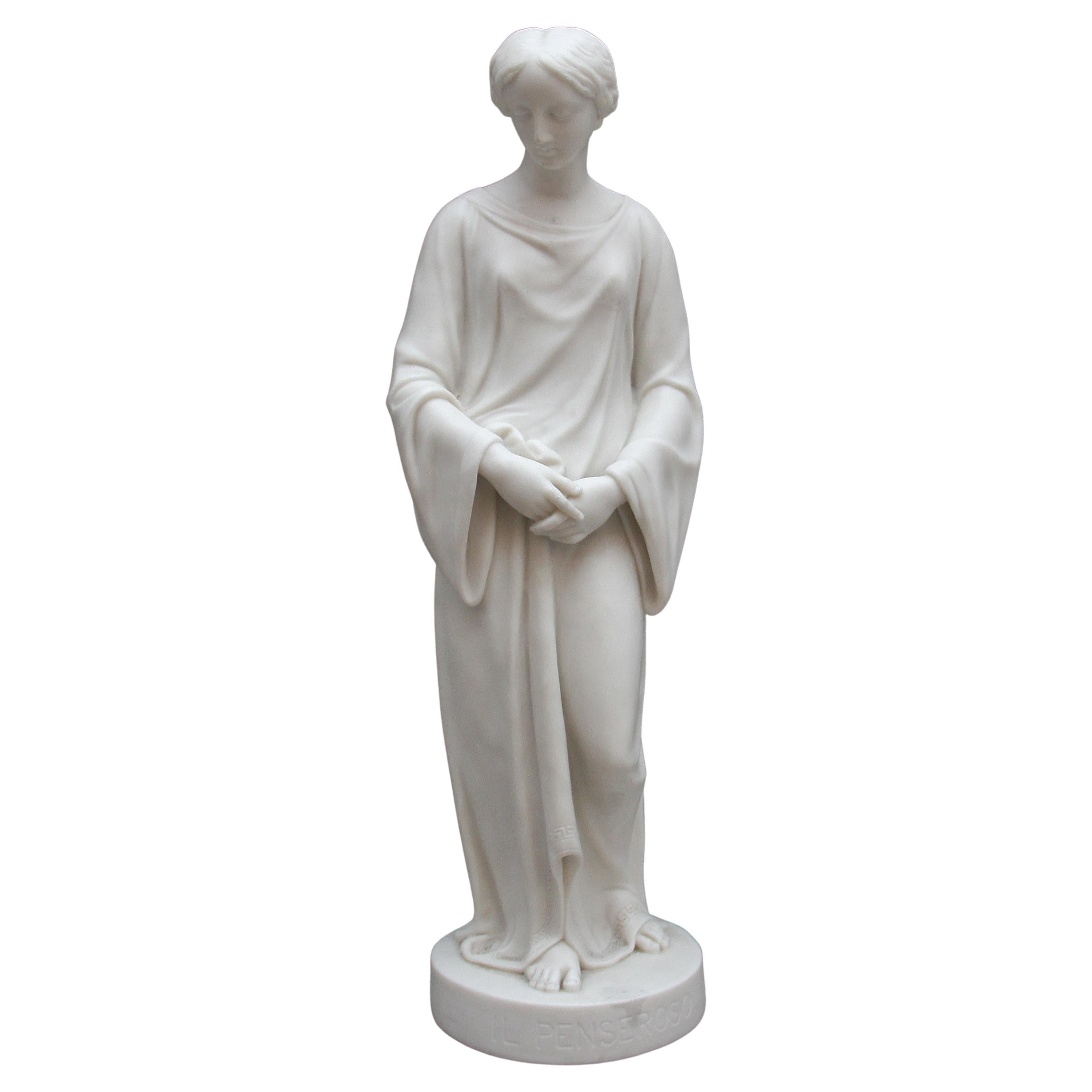 19th Century Parian Figure Il Penseroso