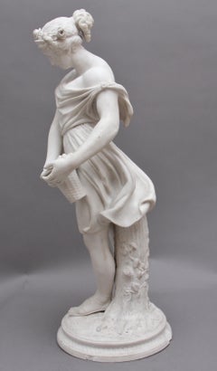 19th Century Parian Figure of a Flower Maiden