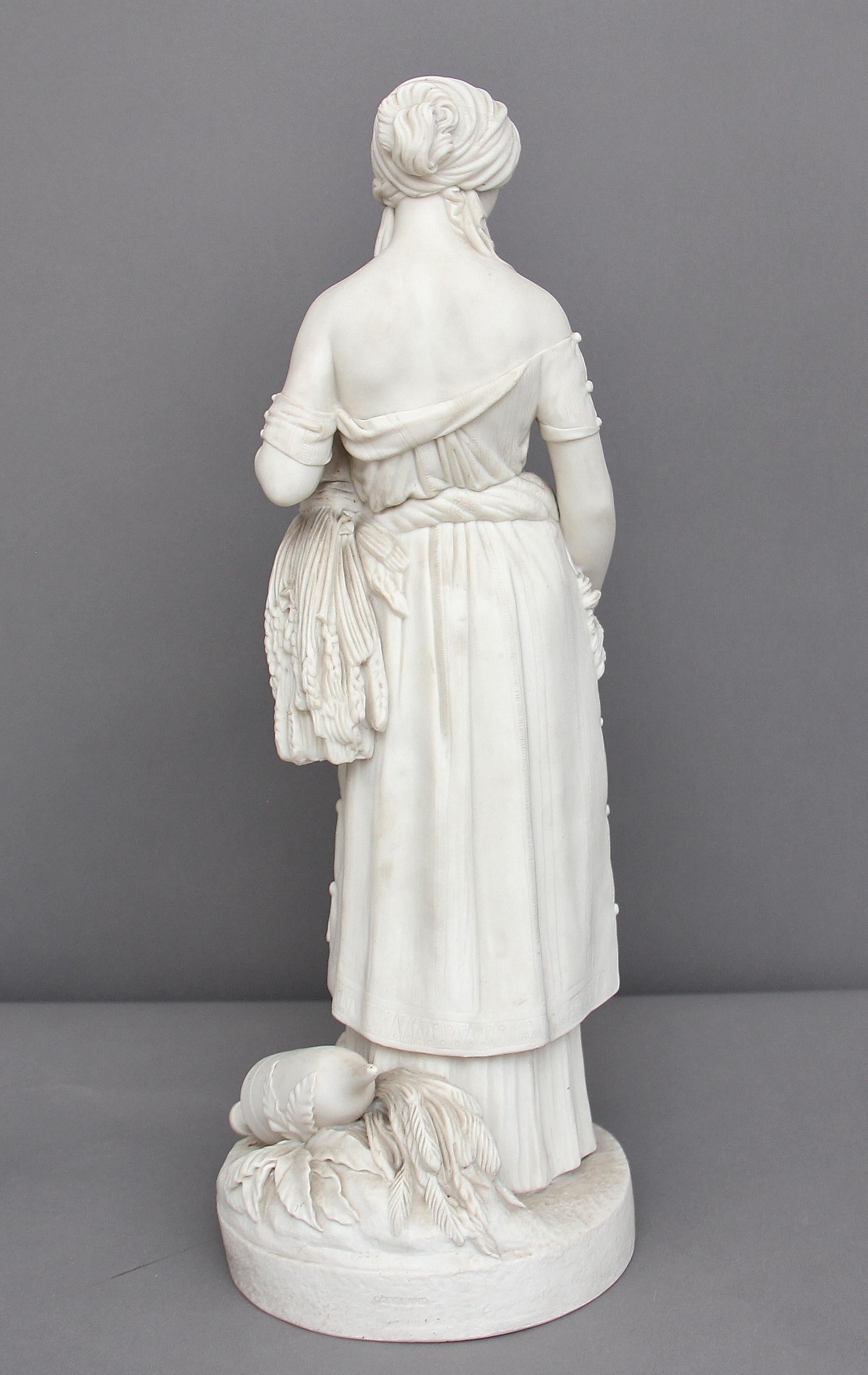 Victorian 19th Century Parian Figure of Ruth