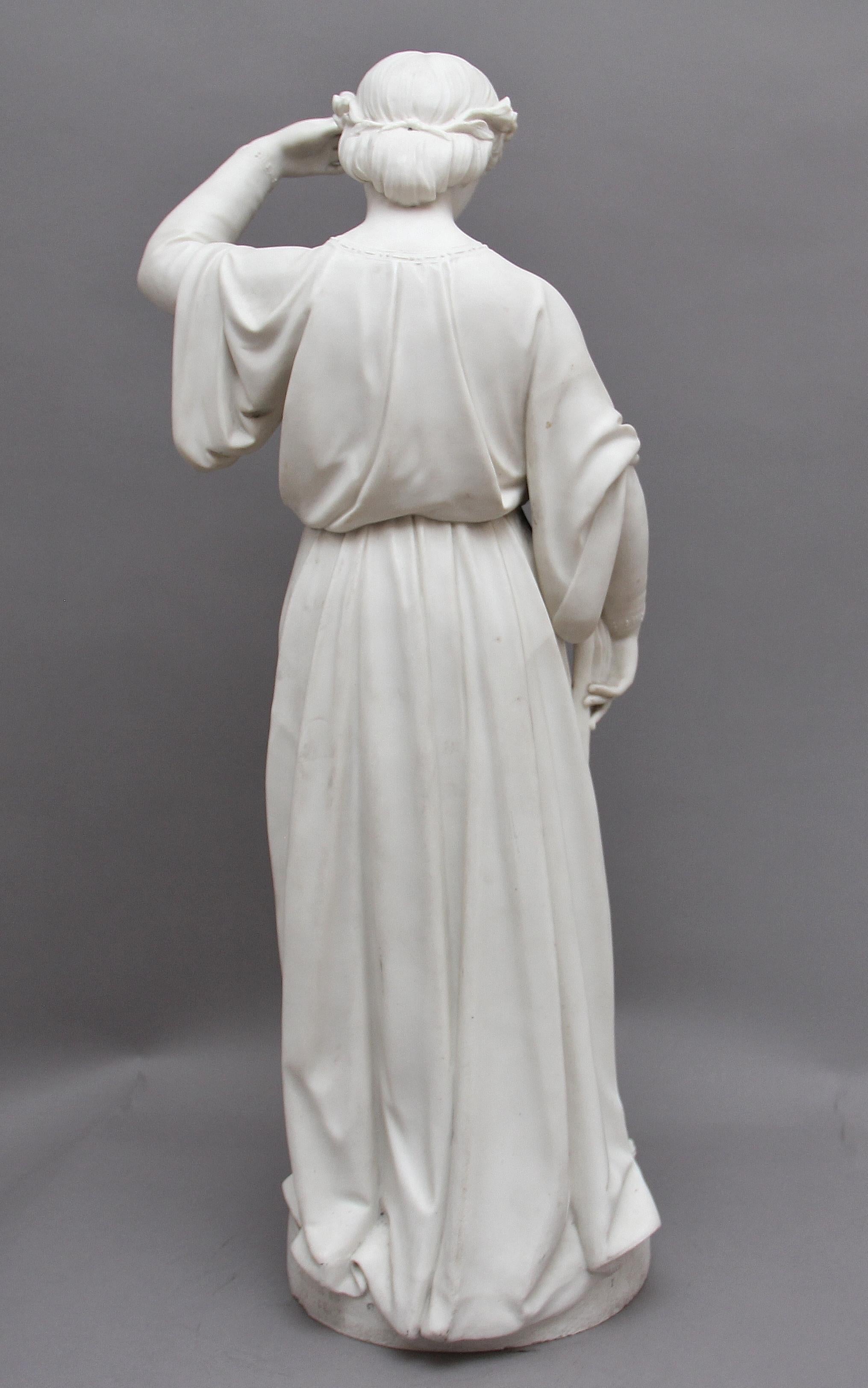 British 19th Century Parian Figure of the Lady with the Lamp